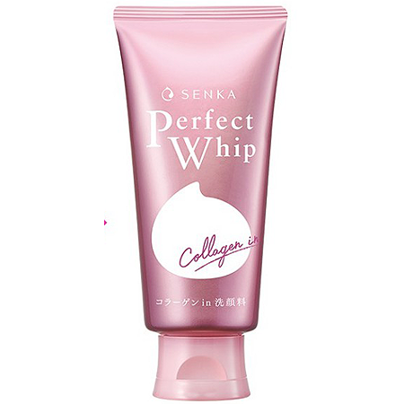 Senka Perfect Whip Collagen In 120g วิปโฟมเนื้อละเอียดเนียนนุ่ม มอบผิวสะอาดใส มีส่วนผสมของคอลลาเจน  ช่วยให้ผิวดูกระชับน่าสัมผัส พร้อมมอบความเนียนนุ่ม ชุ่มชื่น ด้วยไวท์โคคูน และดับเบิ้ลไฮยาลูรอนิค  ให้ผิวสวย สะอาด เนียนนุ่ม ไม่แห้งตึง คงความชุ่มชื้นให้ผิวได้ยาวนาน  วิปโฟมล้างหน้าฟองเด้งนุ่มที่ใครๆ ก็หลงรักกับ SENKA Perfect Whip การันตีด้วยรางวัลมากมาย